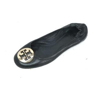 Tory Burch Minnie Travel Black Ballet Flats Shoes Size 8 M